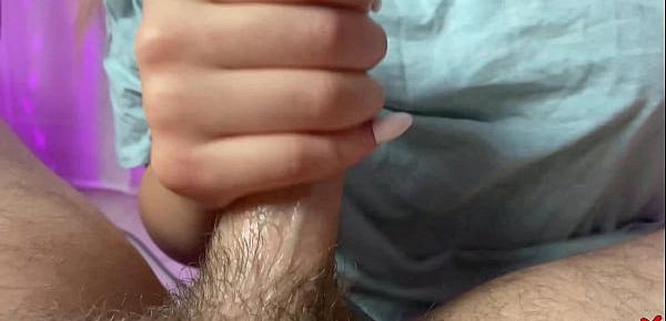  Busty Girlfriend Sucking and Jerking Off Huge Dick Closeup - Redlipsxxx